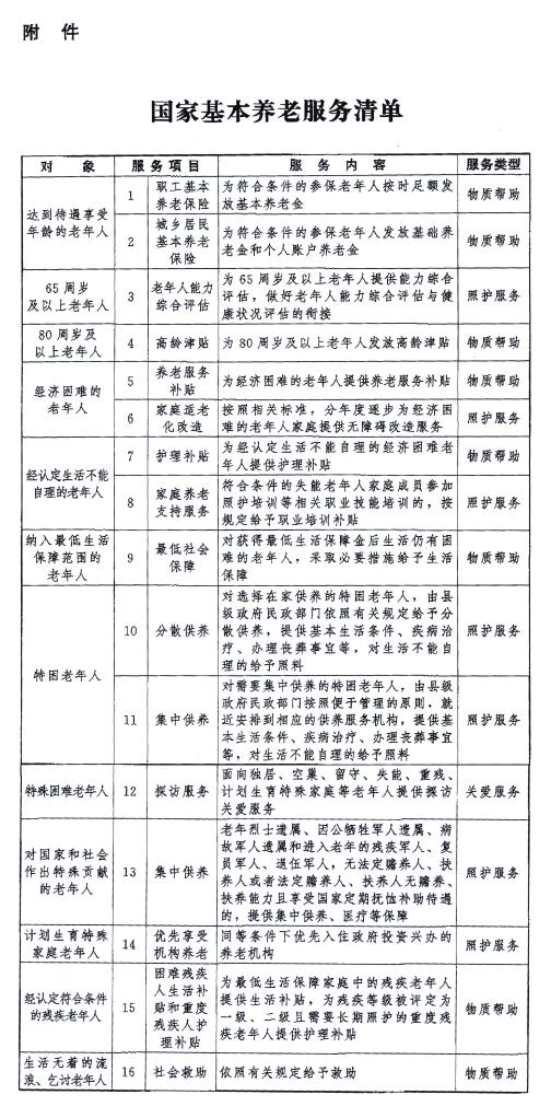 中共中央、国务院关于深化养老服务改革发展的意见